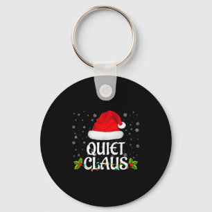 Quiet Claus Christmas Lights Santa Pajama Family M Key Ring