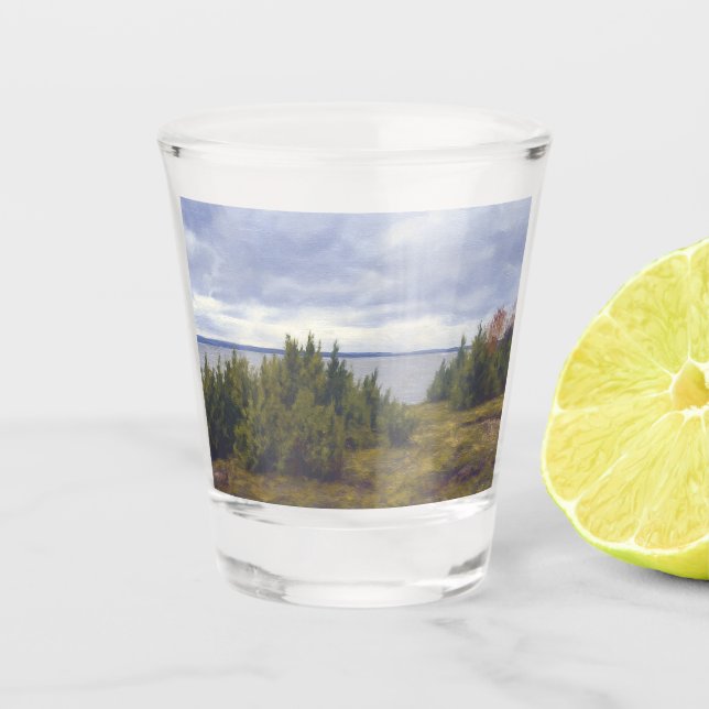 Quiet Coast of Vormsi Shot Glass (Front)