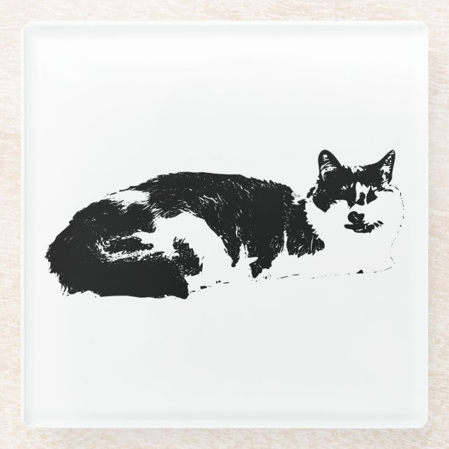 Quiet Companion Glass Coaster (Front)