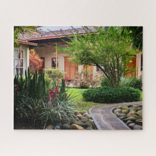 Quiet Courtyard Garden in Cobán, Guatemala – Peace Jigsaw Puzzle