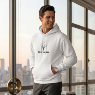 Quiet Energy Minimalist Line Art Custom White  Hoodie