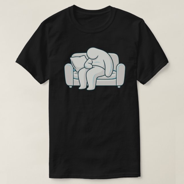 Quiet Exhaustion – Modern Stylized Human Burnout  T-Shirt (Design Front)
