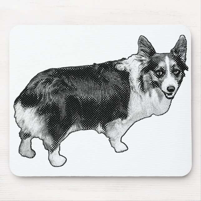 Quiet-Focus Corgi Spark Mouse Mat (Front)