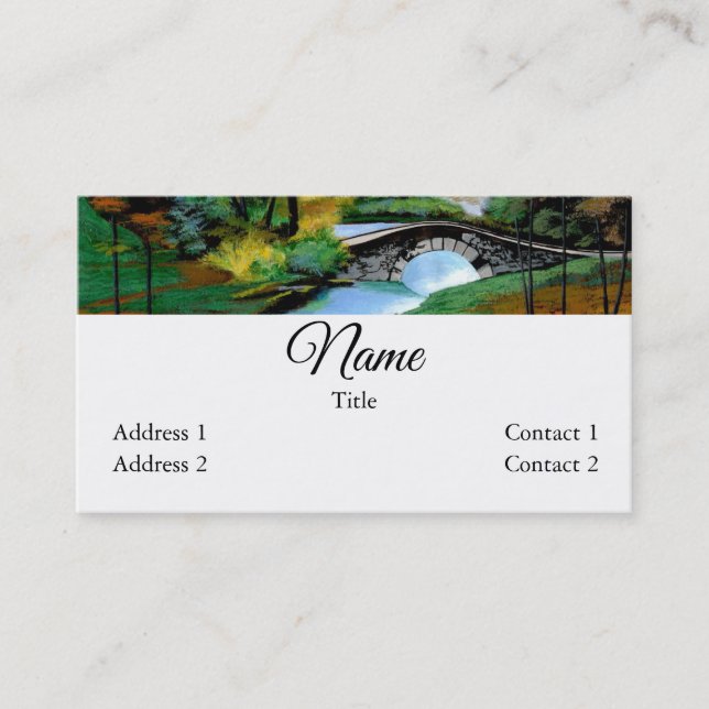 Quiet Foggy Morning by the River Business Card (Front)