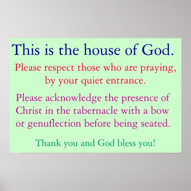 Quiet for prayer poster (Front)