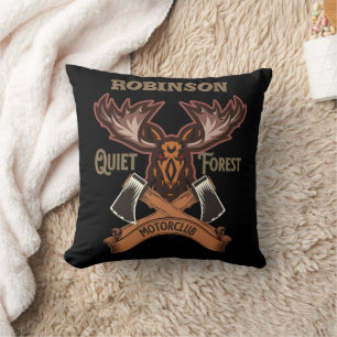 Quiet Forest Motorclub, Cool bike dad personalise Cushion