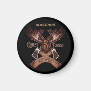 Quiet Forest Motorclub, Cool bike dad personalise  Magnet