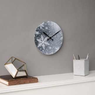 Quiet Forest Snowflake Acrylic Wall Clock