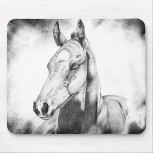 Quiet Gaze with Border Mouse Mat