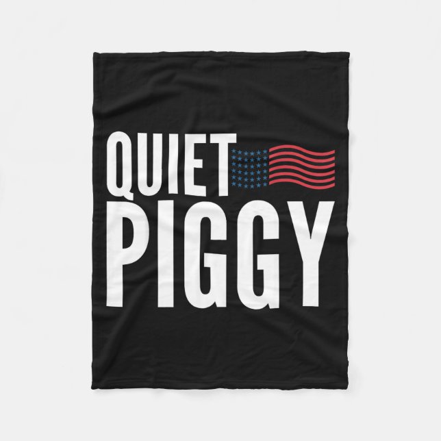 Quiet Ggy Funny Quiet Ggy  Fleece Blanket (Front)