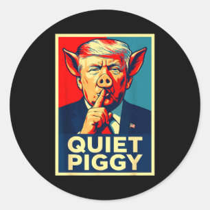 Quiet Ggy Funny Quiet Ggy Retro Vintage  Classic Round Sticker