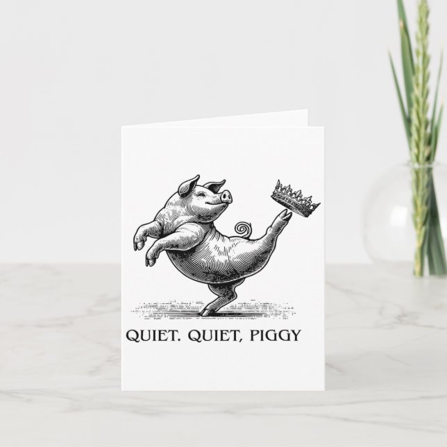 Quiet Ggy Meme Feminist Subtle Humor Protest Resis Card (Front)