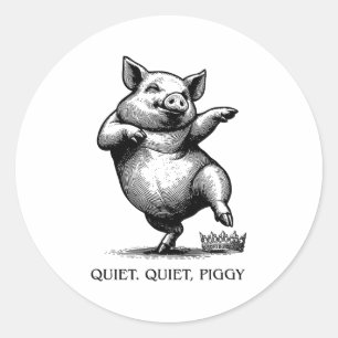 Quiet Ggy Meme Feminist Subtle Humor Protest Resis Classic Round Sticker