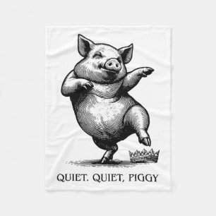 Quiet Ggy Meme Feminist Subtle Humor Protest Resis Fleece Blanket