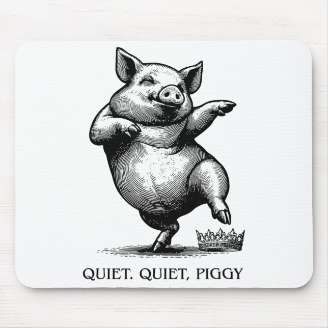 Quiet Ggy Meme Feminist Subtle Humor Protest Resis Mouse Mat (Front)