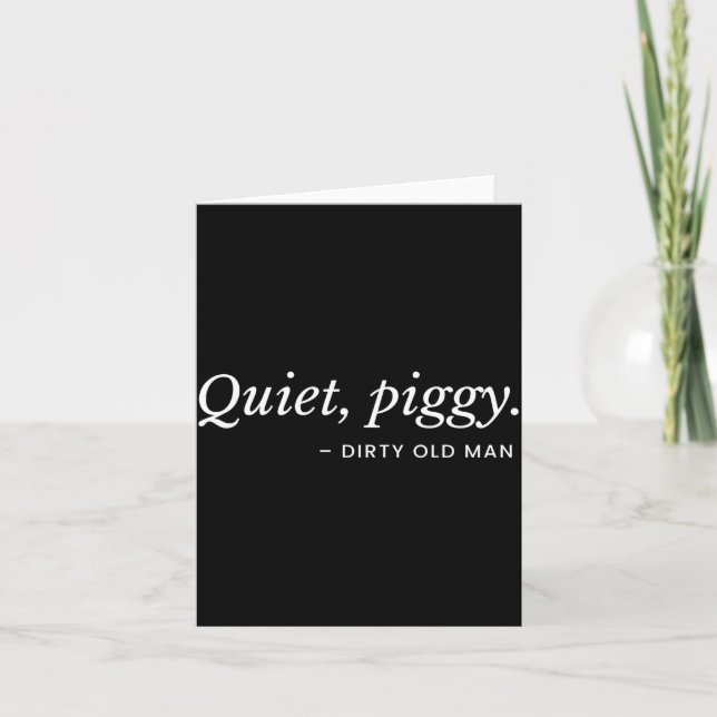 Quiet Ggy Sarcastic For Women  Card (Front)