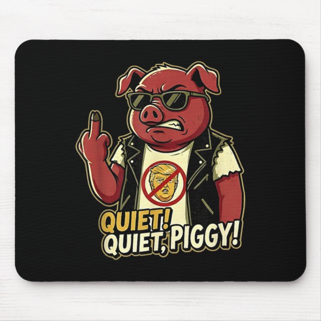 Quiet Ggy Sarcastic Litical Humor Funny Design Gif Mouse Mat (Front)