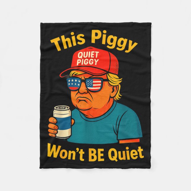 Quiet Ggy Tees Family Friends Funny Design Perfect Fleece Blanket (Front)