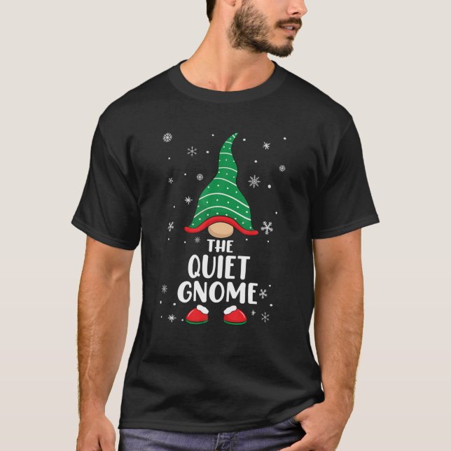 Quiet Gnome Matching Family Christmas Pyjamas Cost T-Shirt (Front)