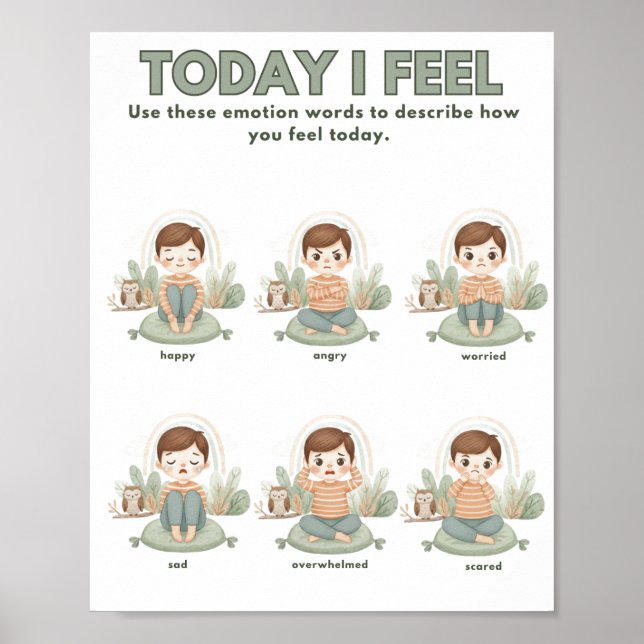 Quiet Grove How I’m Feeling Calming Corner Poster (Front)