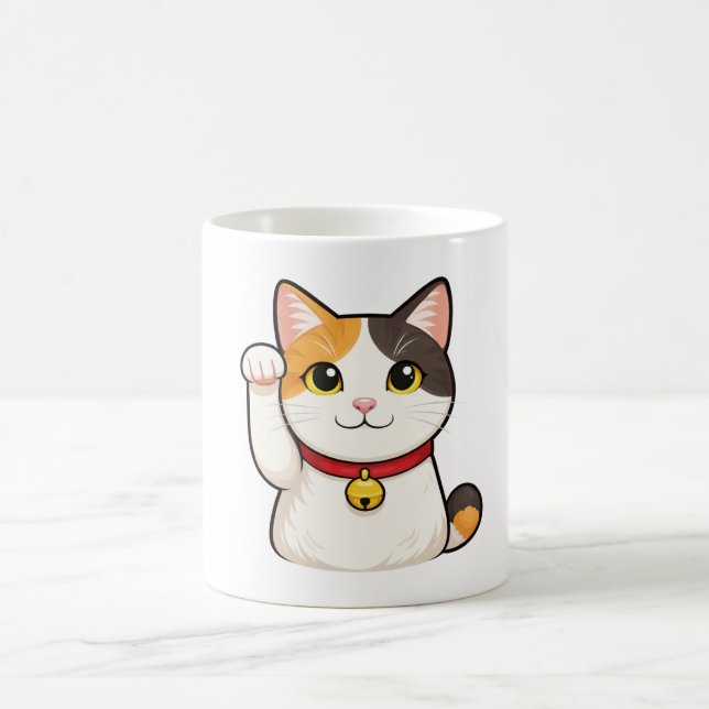Quiet Icons – Lucky Cat Coffee Mug (Center)