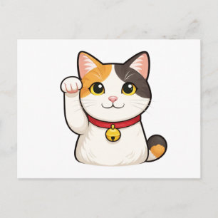 Quiet Icons – Lucky Cat Postcard