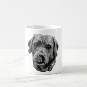 Quiet Intensity in Monochrome Ink Coffee Mug
