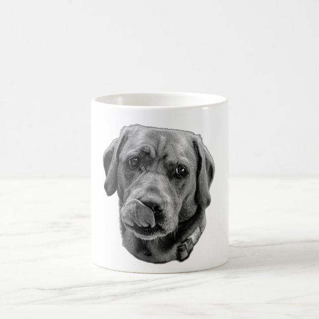 Quiet Intensity in Monochrome Ink Coffee Mug (Center)