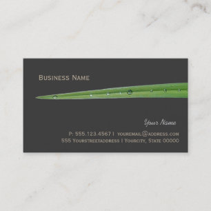 Quiet Landscaper Blade of Grass Nature Business Card