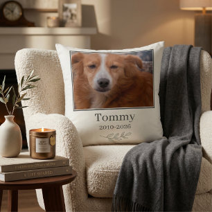 Quiet Luxury 2-Photo Pet Memorial Keepsake Cushion