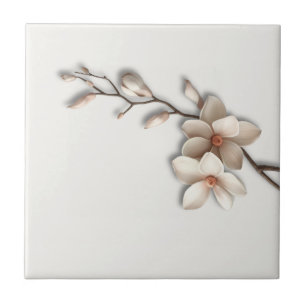 Quiet Luxury Botanical Magnolia Tile
