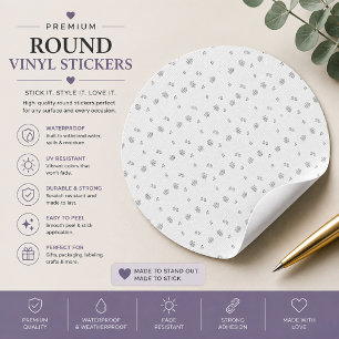 Quiet Luxury Floral Round Rug Classic Round Sticker