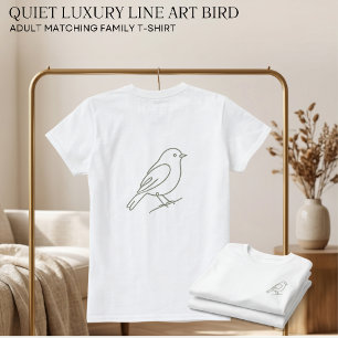 Quiet Luxury Line Art Bird Adult Matching Family T-Shirt
