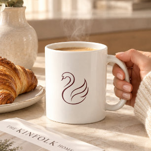 Quiet Luxury Minimalist Swan Ceramic Mug Aesthet
