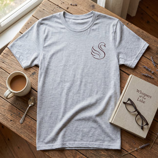 Quiet Luxury Minimalist Swan Crest T-Shirt | Heath