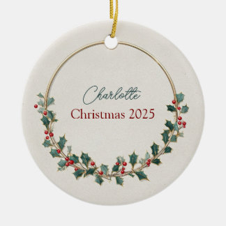 Quiet Luxury Personalised Christmas Ornament