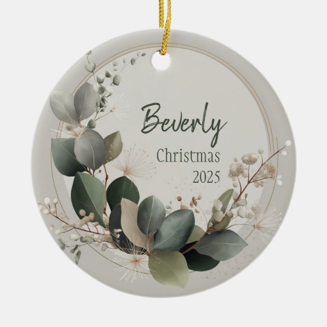 Quiet Luxury Personalised Ornament (Front)
