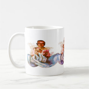 Quiet mind blue hands coffee mug