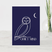 Quiet Mind Owl – Minimalist Night Wisdom Design