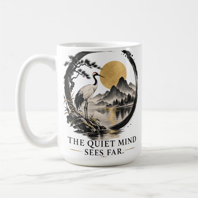 Quiet Mind Sees Far Dhammapada Coffee Mug (Left)