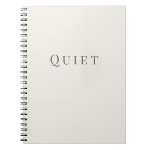 Quiet – Minimal Typography Notebook