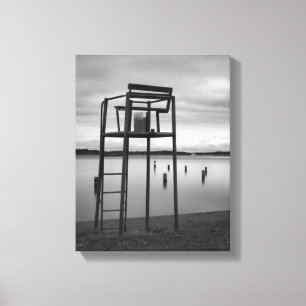 Quiet morning at the beach canvas print