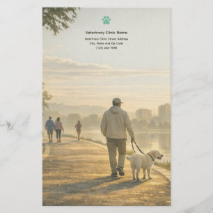 Quiet Morning Walk – Veterinary Clinic Stationery 