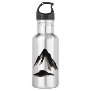 Quiet Mountain – Ink Brush Landscape on 532 Ml Water Bottle