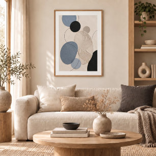 Quiet Passage Minimal Abstract Plaster Art Print