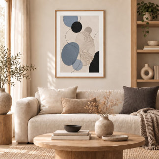 Quiet Passage | Minimal Abstract Plaster Art Print
