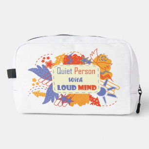 Quiet Person With Loud Mind blue yellow Dopp Kit
