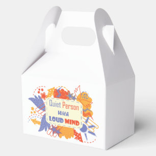 Quiet Person With Loud Mind blue yellow Favour Box