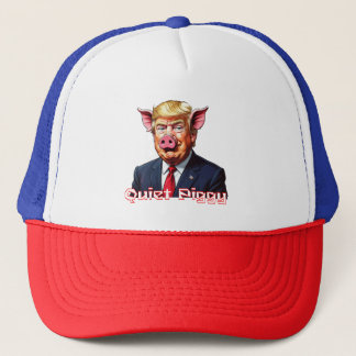 Quiet Piggy | Anti-Trump Political Humor Trucker Hat