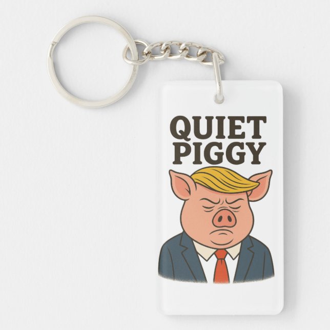 Quiet piggy key ring (Front)